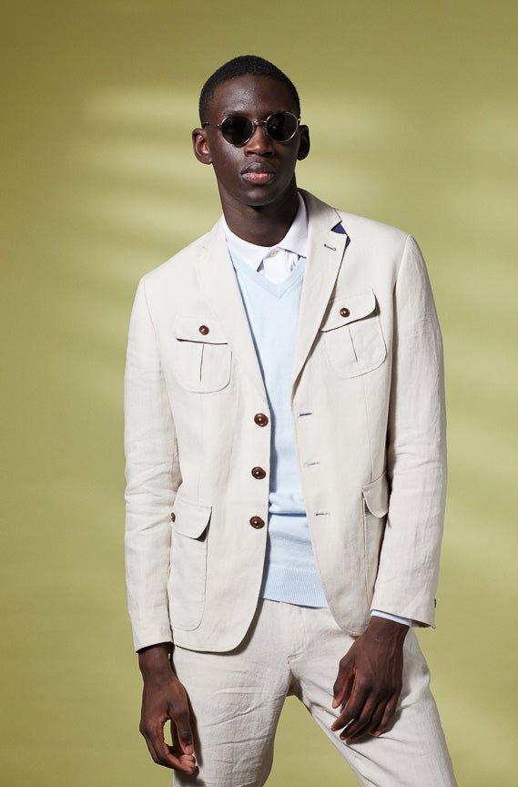 Linen hot sale beige jacket